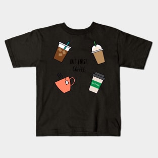 But First, Coffee Sticker Sheet (5pcs) Kids T-Shirt